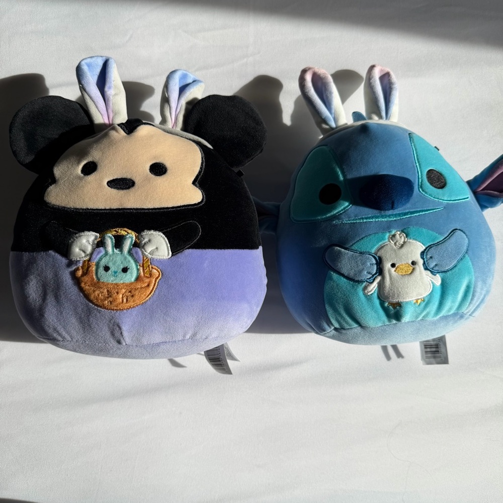 Bundle Easter Squishmallows | Stitch + Mickey Holding Baskets and/or Chicks